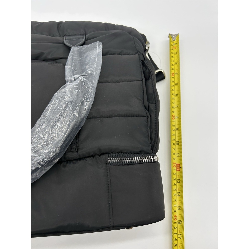 iPack Puffy Fashion Tote Bag NWT Black Travel Overnight Weekender Carry On Gym - Picture 11 of 12